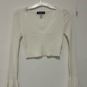White long sleeve top